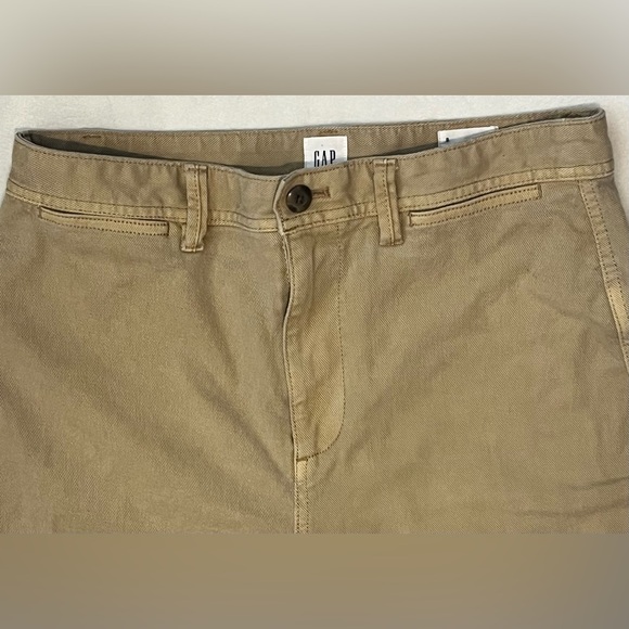 GAP Women’s Beige Tan Khaki High Rise Wide Leg Crop Trousers Pants Size 8 - Picture 5 of 16
